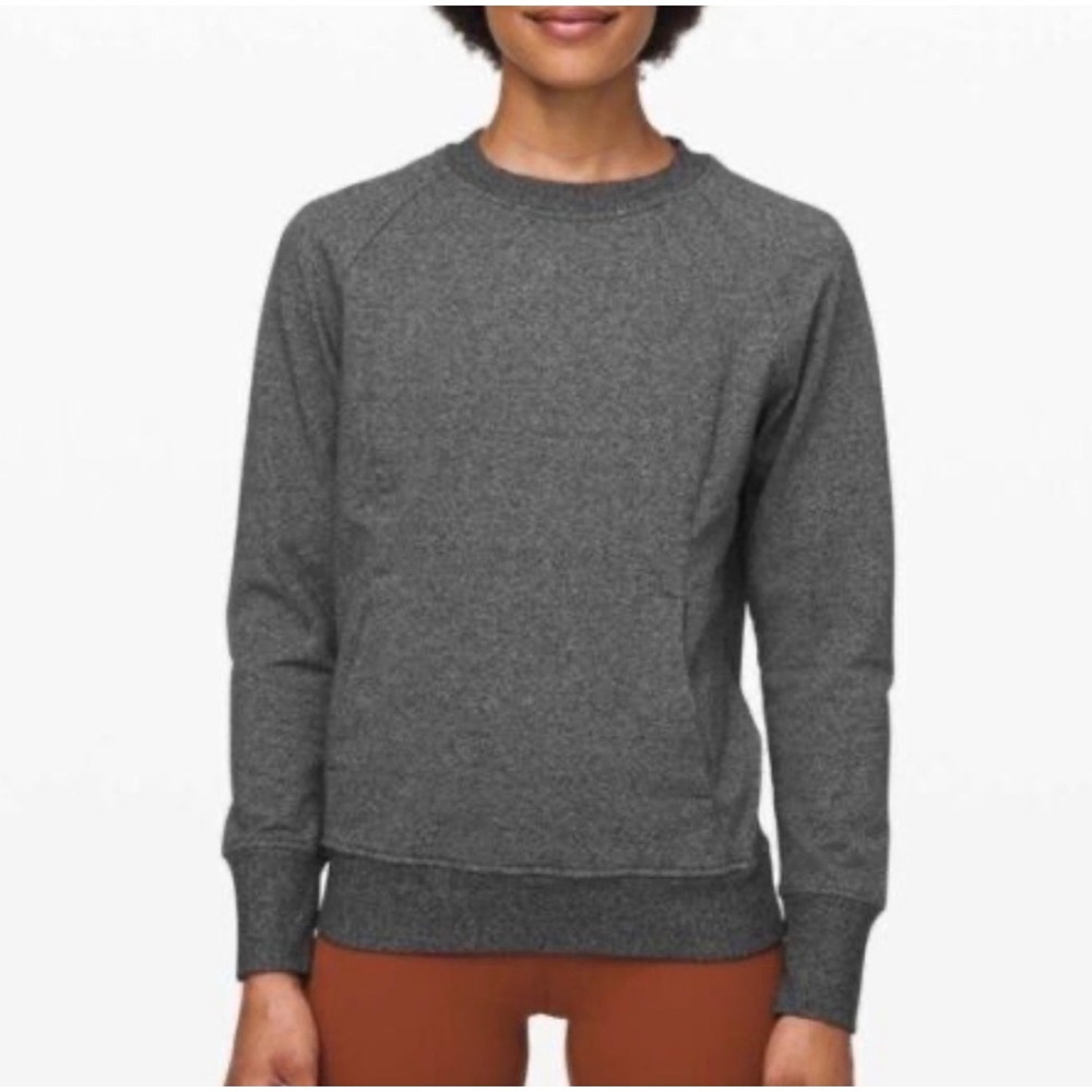 Lululemon Scuba‎ Crew Neck Pullover Sweatshirt Women's Size 4 Heather Gray